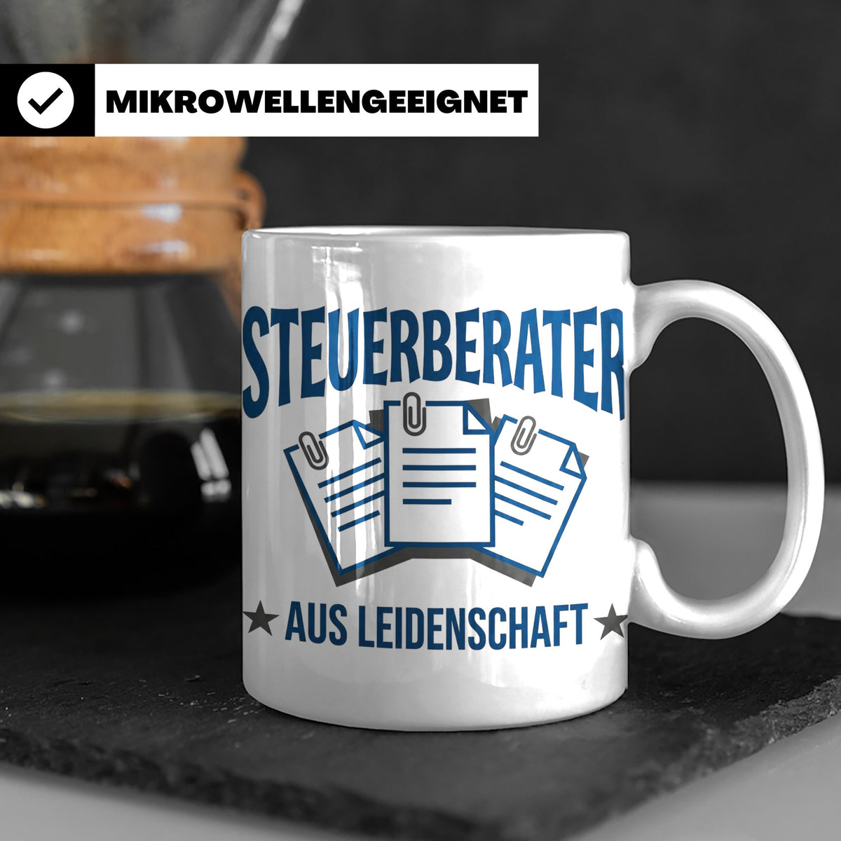 Steuerberater Tasse mit Spruch Aus Leidenschaft | Geschenk f – Weiß [farbe:weiß]