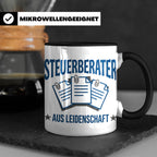 Steuerberater Tasse mit Spruch Aus Leidenschaft | Geschenk f – Schwarz [farbe:schwarz]