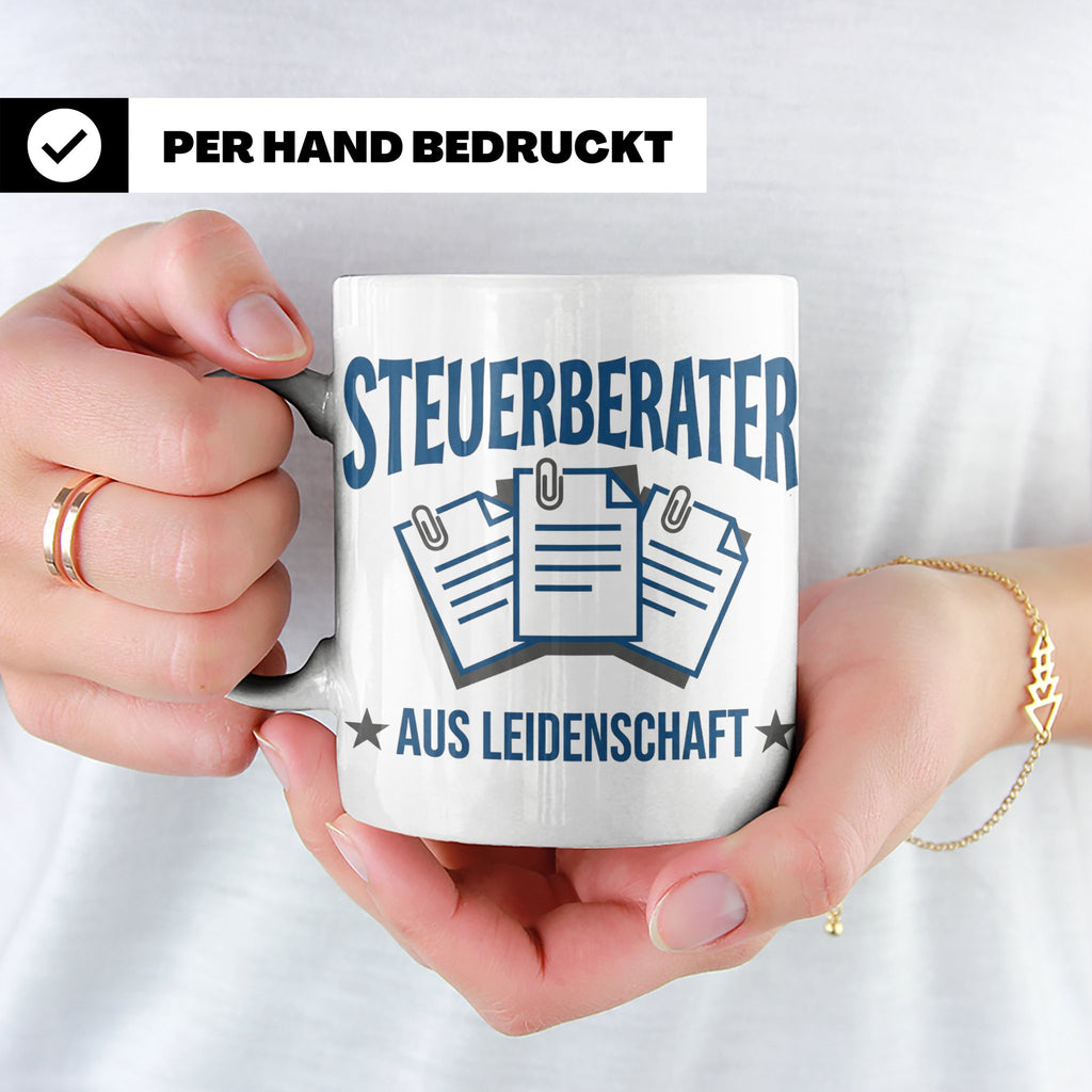 Steuerberater Tasse mit Spruch Aus Leidenschaft | Geschenk f – Weiß [farbe:weiß]