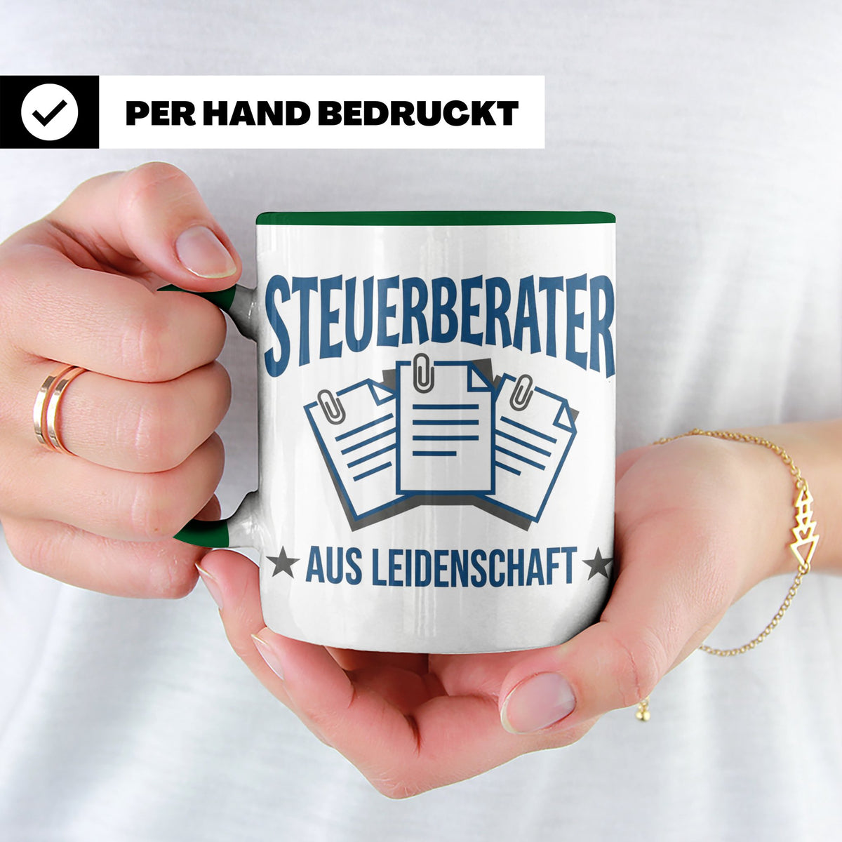 Steuerberater Tasse mit Spruch Aus Leidenschaft | Geschenk f – Grün [farbe:grün]