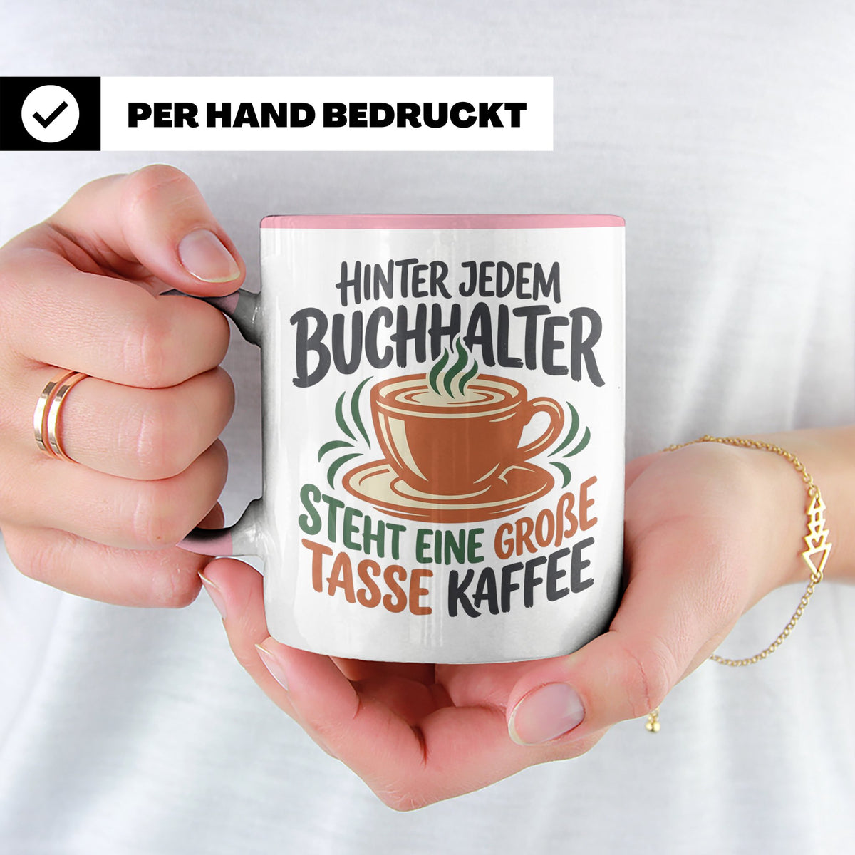 Buchhalter Tasse mit Spruch Große Tasse Kaffee Geschenk für  – Rosa [farbe:rosa]