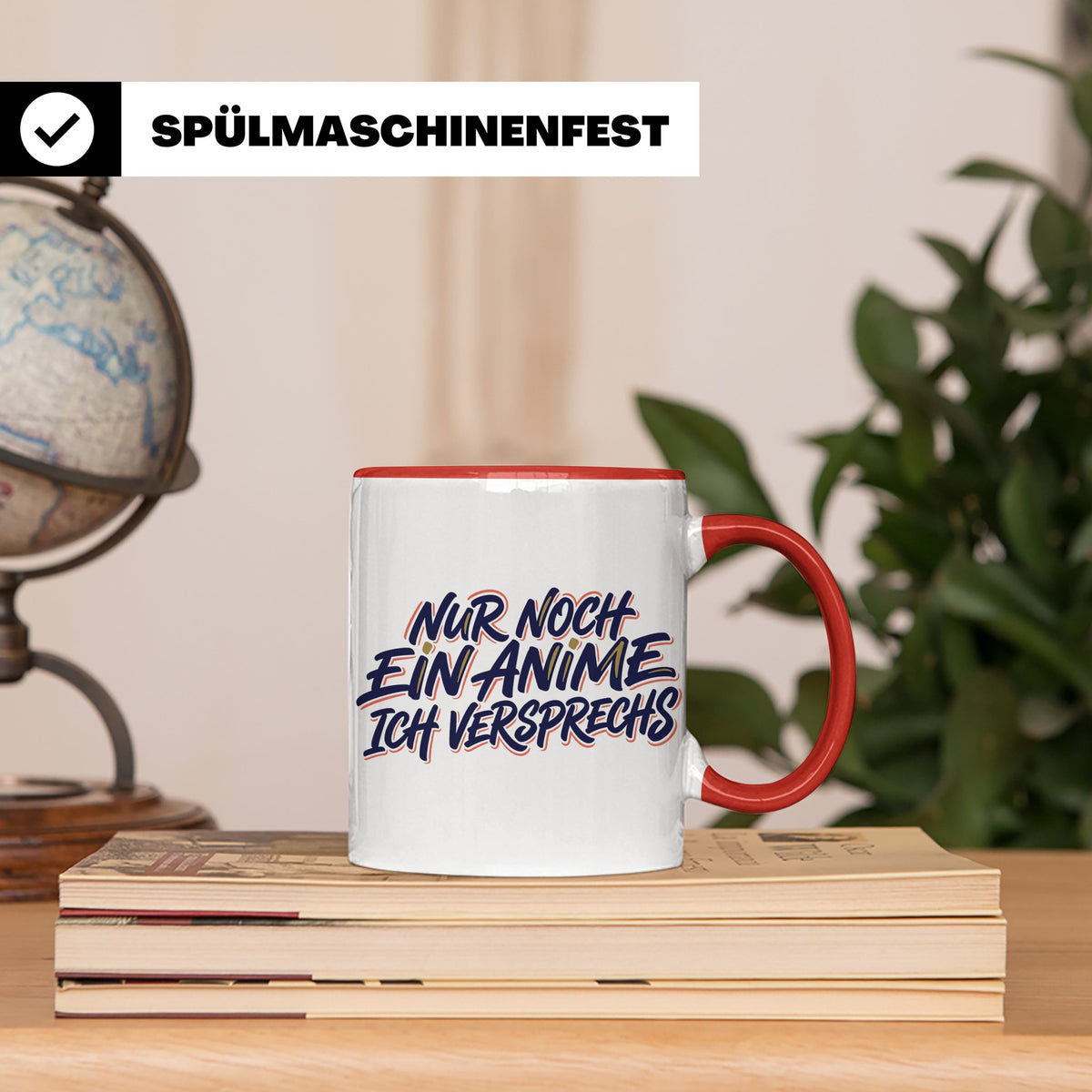 Anime Tasse Nur noch ein Anime Spruch, Geschenk für Otaku &  – Rot [farbe:rot]