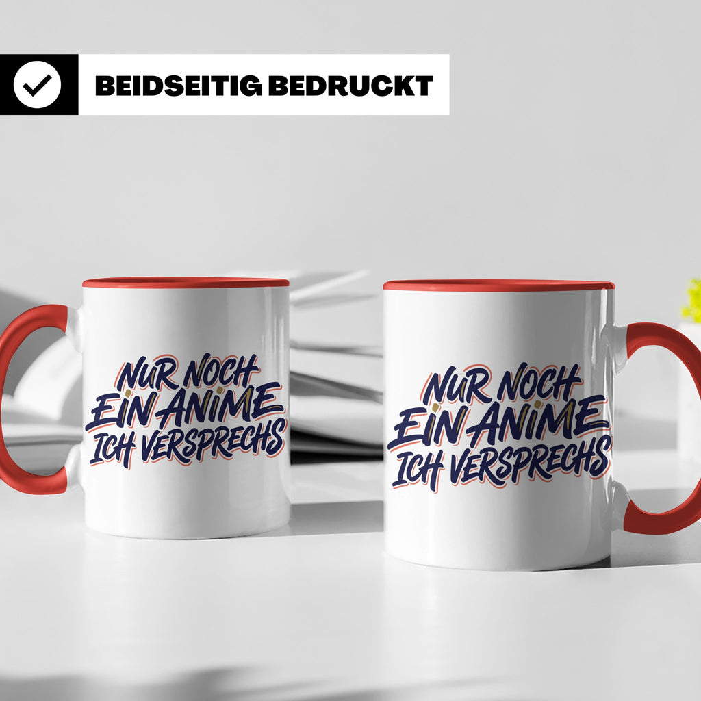 Anime Tasse Nur noch ein Anime Spruch, Geschenk für Otaku &  – Rot [farbe:rot]