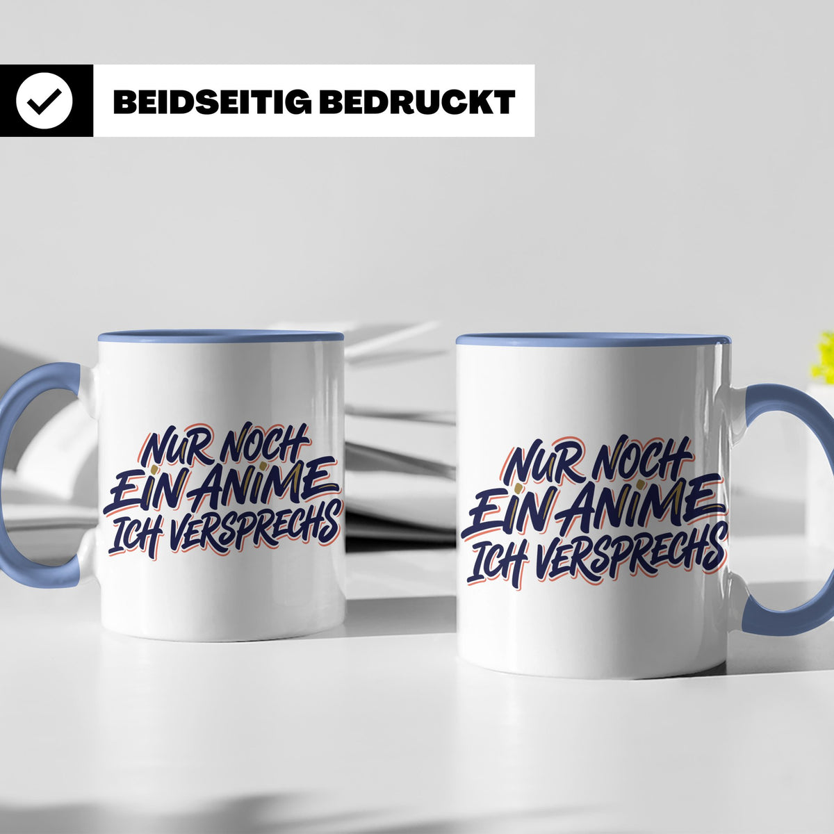 Anime Tasse Nur noch ein Anime Spruch, Geschenk für Otaku &  – Blau [farbe:blau]