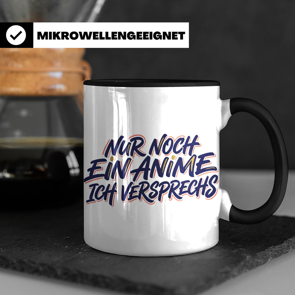 Anime Tasse Nur noch ein Anime Spruch, Geschenk für Otaku &  – Schwarz [farbe:schwarz]