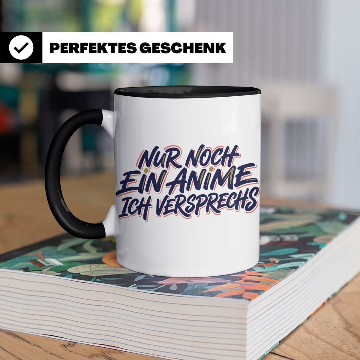 Anime Tasse Nur noch ein Anime Spruch, Geschenk für Otaku &  – Schwarz [farbe:schwarz]