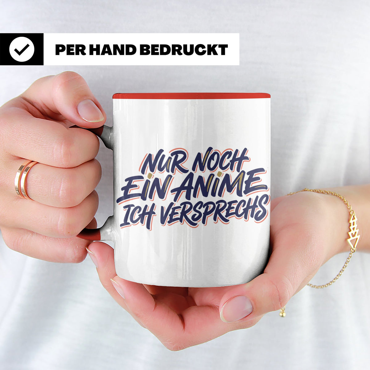 Anime Tasse Nur noch ein Anime Spruch, Geschenk für Otaku &  – Rot [farbe:rot]