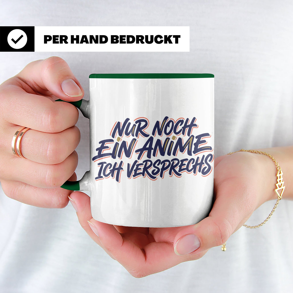 Anime Tasse Nur noch ein Anime Spruch, Geschenk für Otaku &  – Grün [farbe:grün]