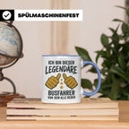 Busfahrer Tasse Spruch Legendärer Busfahrer von dem alle red – Blau [farbe:blau]