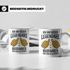 Busfahrer Tasse Spruch Legendärer Busfahrer von dem alle red – Weiß [farbe:weiß]