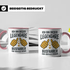 Busfahrer Tasse Spruch Legendärer Busfahrer von dem alle red – Rosa [farbe:rosa]
