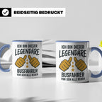 Busfahrer Tasse Spruch Legendärer Busfahrer von dem alle red – Blau [farbe:blau]