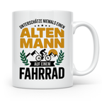 Alter Mann Fahrrad Kaffeetasse - Radfahrer Geschenkidee für  – Weiß [farbe:weiß]