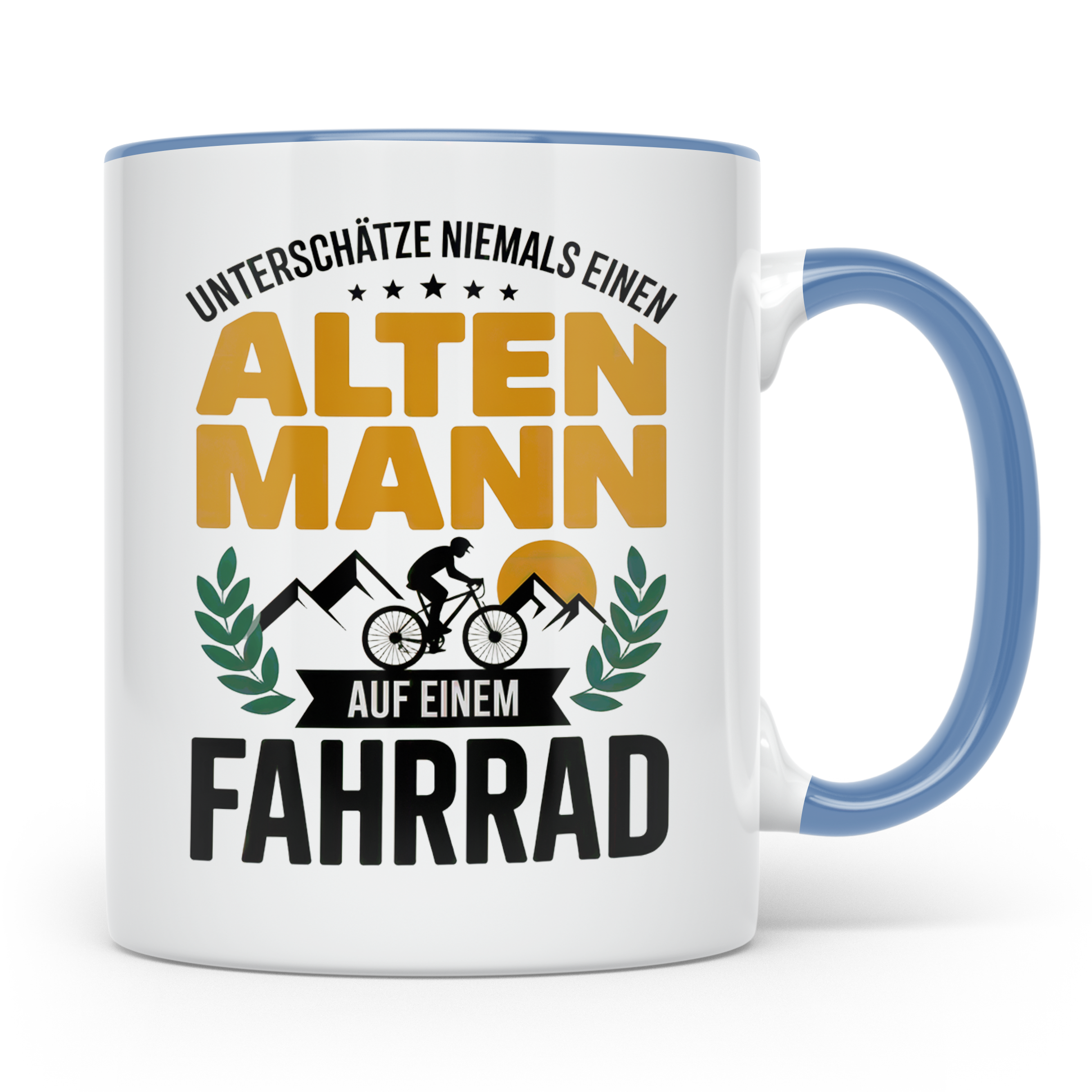 Alter Mann Fahrrad Kaffeetasse - Radfahrer Geschenkidee für  – Blau [farbe:blau]