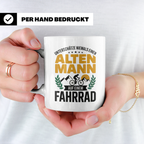 Alter Mann Fahrrad Kaffeetasse - Radfahrer Geschenkidee für  – Weiß [farbe:weiß]