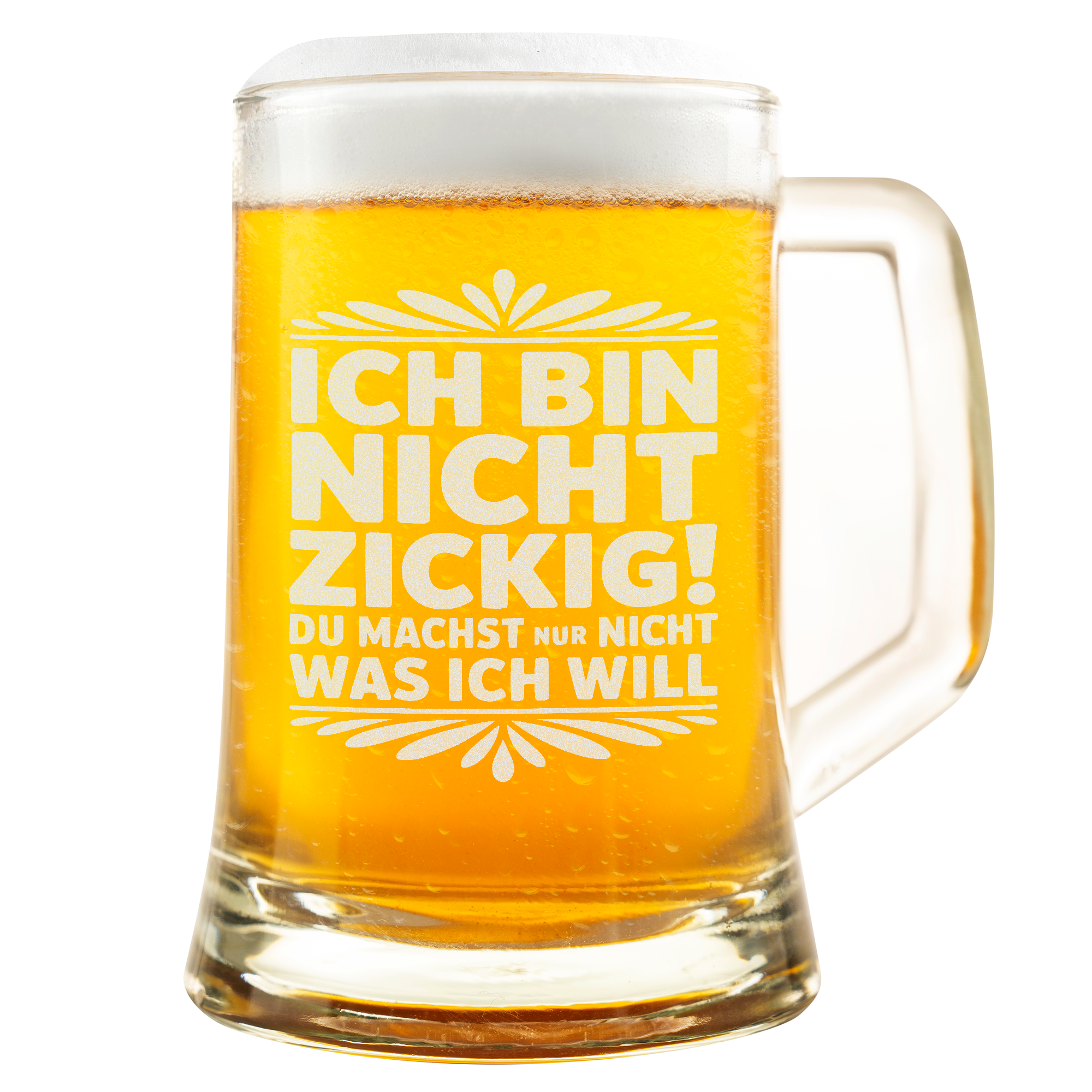 Lustiger Bierkrug „Ich bin nicht zickig – du machst nur nicht, was ich will“ – Witziges Geschenk für Frauen & Freundinnen