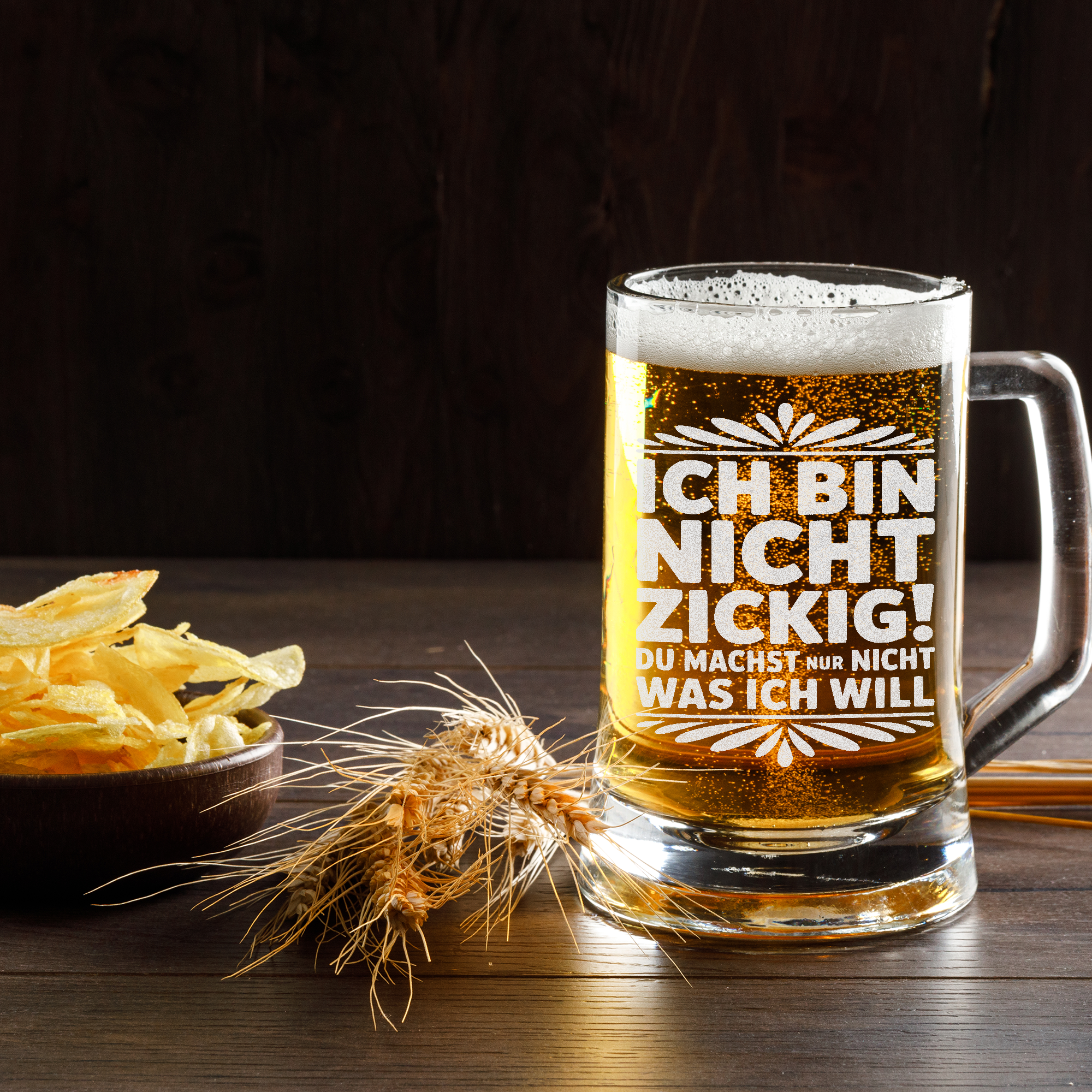 Lustiger Bierkrug „Ich bin nicht zickig – du machst nur nicht, was ich will“ – Witziges Geschenk für Frauen & Freundinnen