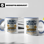 Bilanzbuchhalter Tasse mit Spruch Superheld Geschenk für Buc – Blau [farbe:blau]