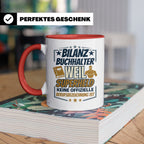 Bilanzbuchhalter Tasse mit Spruch Superheld Geschenk für Buc – Rot [farbe:rot]