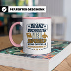 Bilanzbuchhalter Tasse mit Spruch Superheld Geschenk für Buc – Rosa [farbe:rosa]