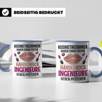 Kosmetikerin Tasse mit Spruch Fester Händedruck, Geschenk fü – Blau [farbe:blau]
