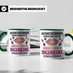 Kosmetikerin Tasse mit Spruch Fester Händedruck, Geschenk fü – Grün [farbe:grün]