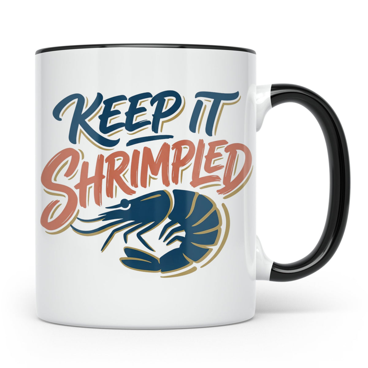 Shrimp Tasse Keep it Shrimpled lustiger Spruch, Garnele Kaff – Schwarz [farbe:schwarz]