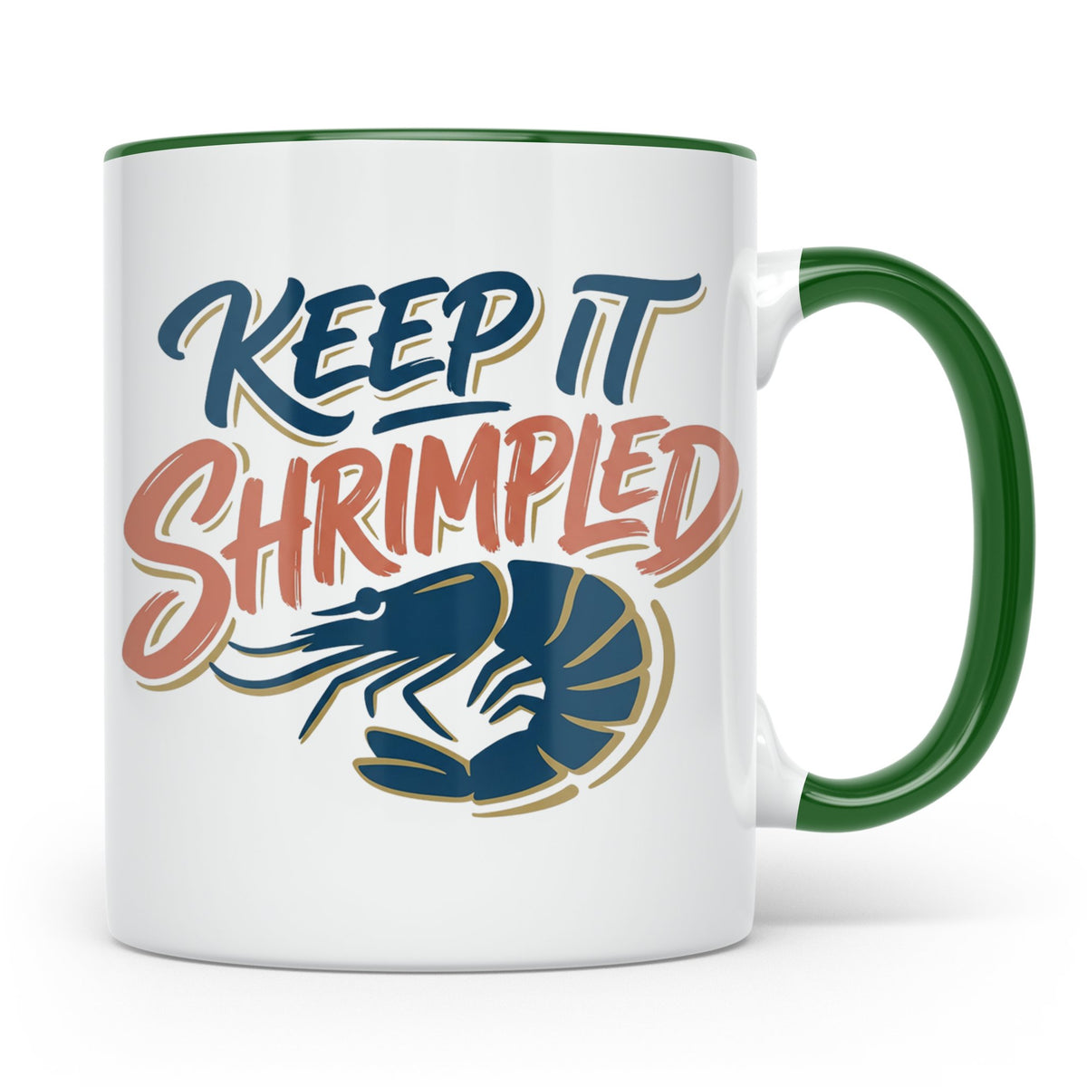 Shrimp Tasse Keep it Shrimpled lustiger Spruch, Garnele Kaff – Grün [farbe:grün]