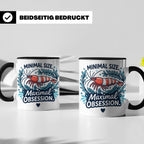 Garnelen Tasse "Minimal Size Maximal Obsession" Crystal Red  – Schwarz [farbe:schwarz]