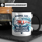 Garnelen Tasse "Minimal Size Maximal Obsession" Crystal Red  – Schwarz [farbe:schwarz]