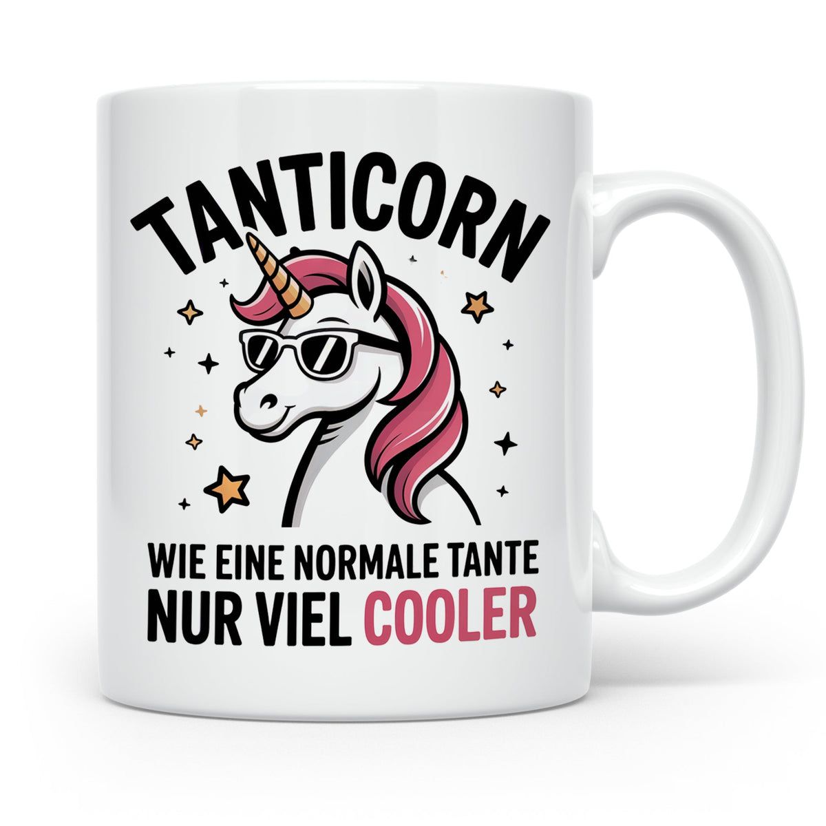 Tanticorn Tasse - Wie eine normale Tante, nur viel cooler -  – Weiß [farbe:weiß]