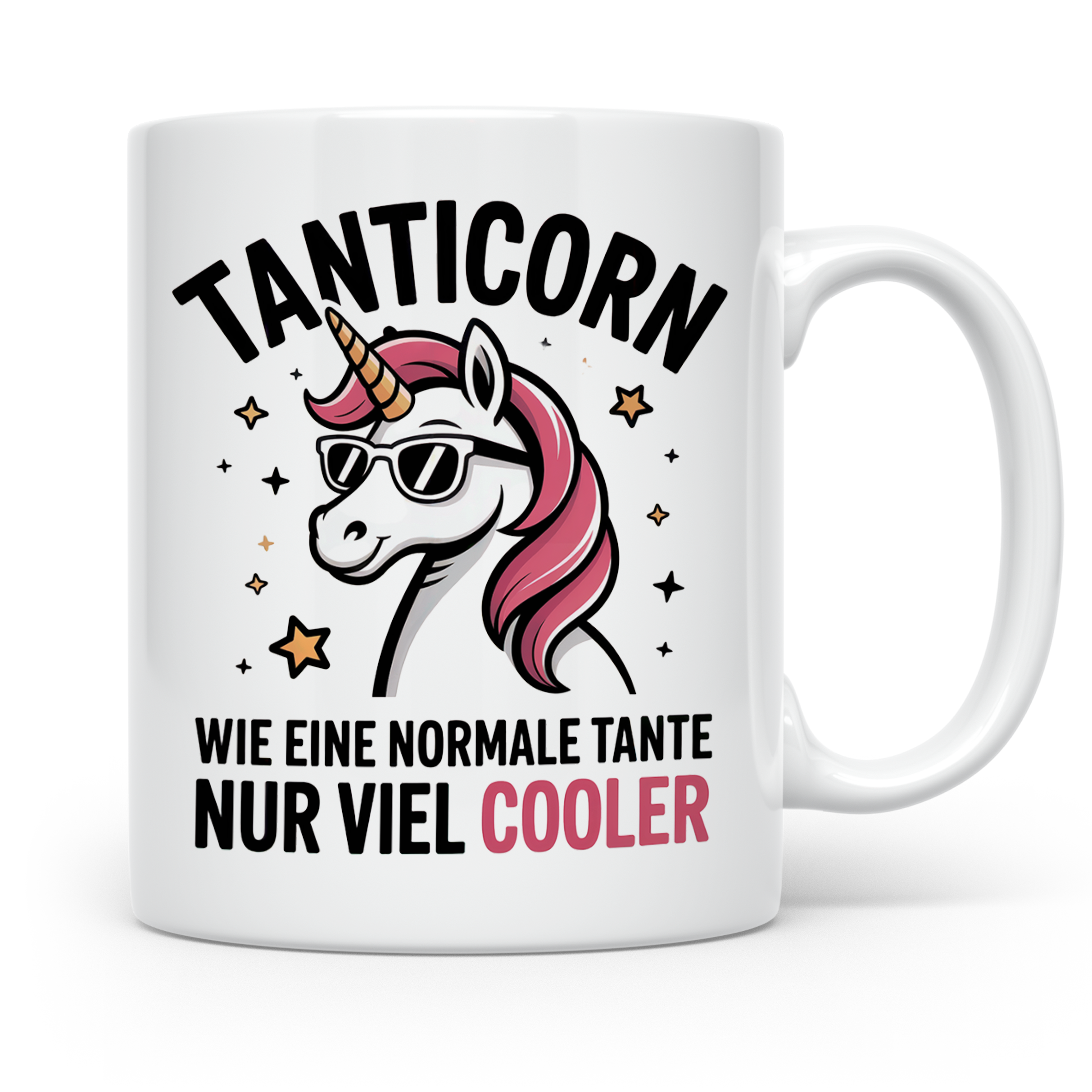 Tanticorn Tasse - Wie eine normale Tante, nur viel cooler -  – Weiß [farbe:weiß]