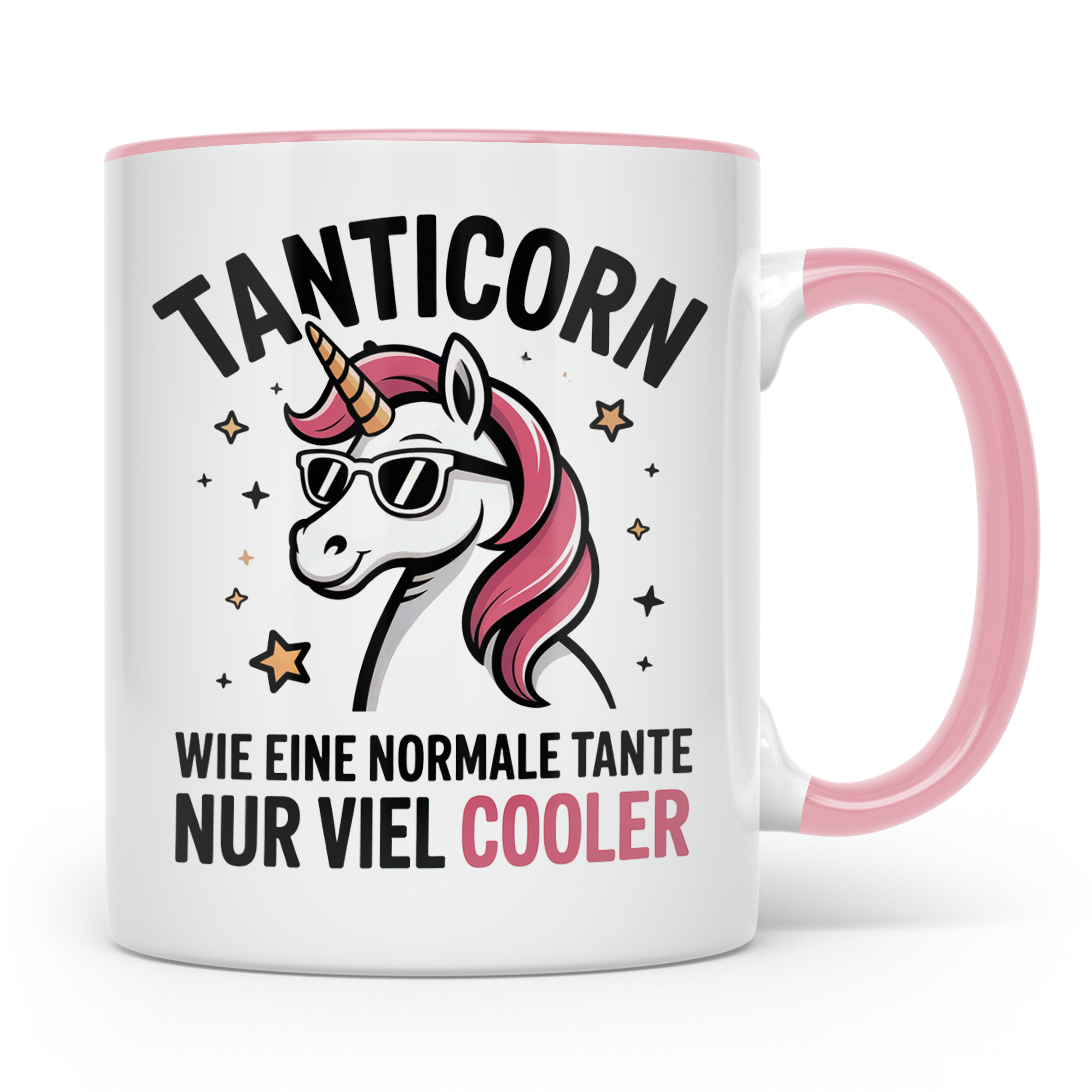 Tanticorn Tasse - Wie eine normale Tante, nur viel cooler -  – Rosa [farbe:rosa]