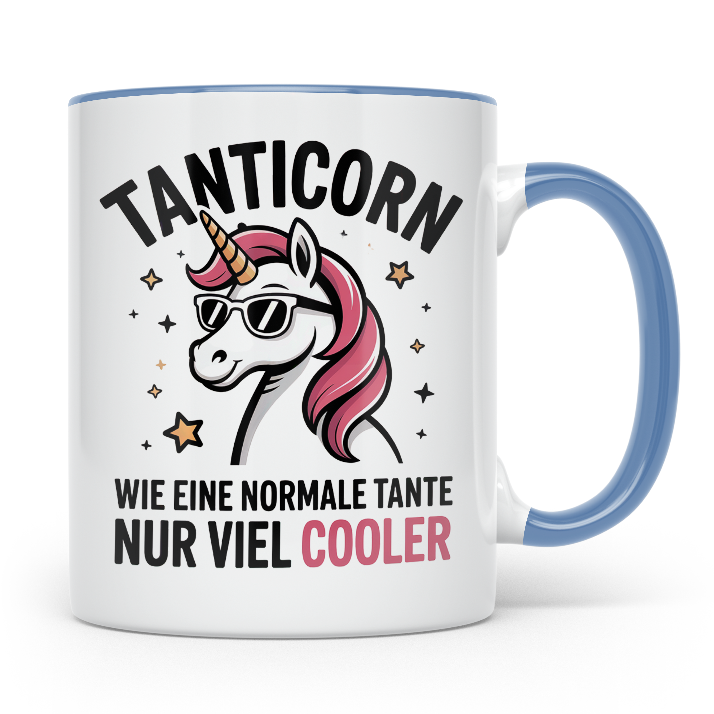 Tanticorn Tasse - Wie eine normale Tante, nur viel cooler -  – Blau [farbe:blau]