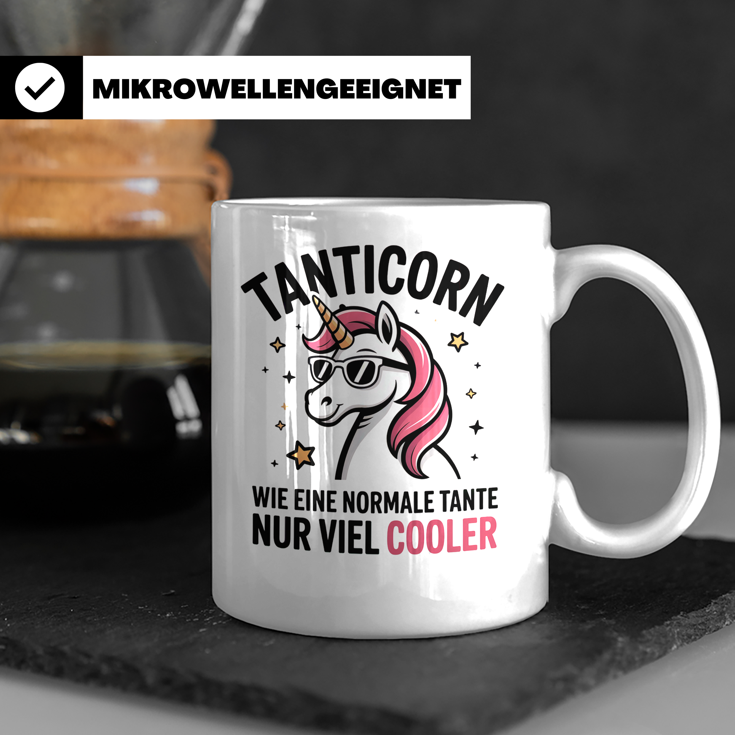 Tanticorn Tasse - Wie eine normale Tante, nur viel cooler -  – Weiß [farbe:weiß]