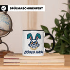 Böses Hasi Tasse lustig mit Spruch, cooler Gangster Hase mit – Schwarz [farbe:schwarz]