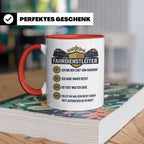 Fahrdienstleiter Tasse mit Spruch Chef vom Bahnhof | Geschen – Rot [farbe:rot]