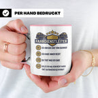 Fahrdienstleiter Tasse mit Spruch Chef vom Bahnhof | Geschen – Rosa [farbe:rosa]
