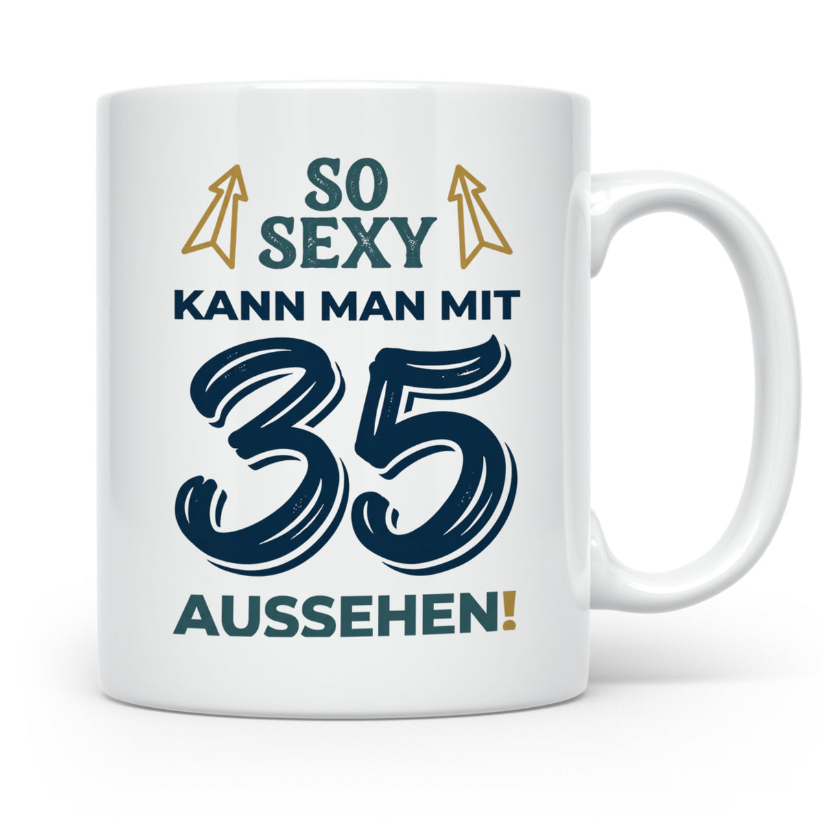 Tasse 35. Geburtstag So Sexy kann man mit 35 aussehen | Gesc – Weiß [farbe:weiß]
