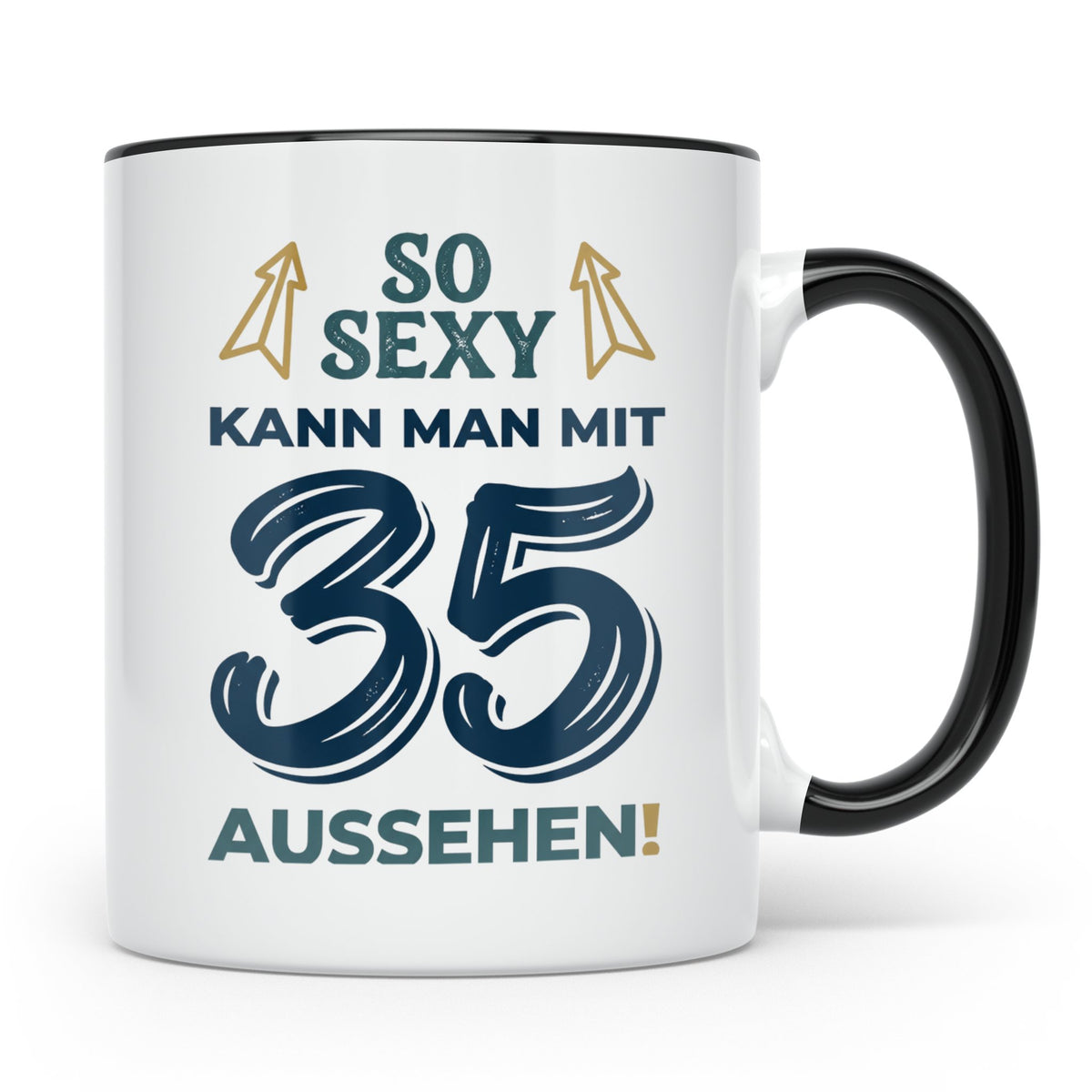 Tasse 35. Geburtstag So Sexy kann man mit 35 aussehen | Gesc – Schwarz [farbe:schwarz]