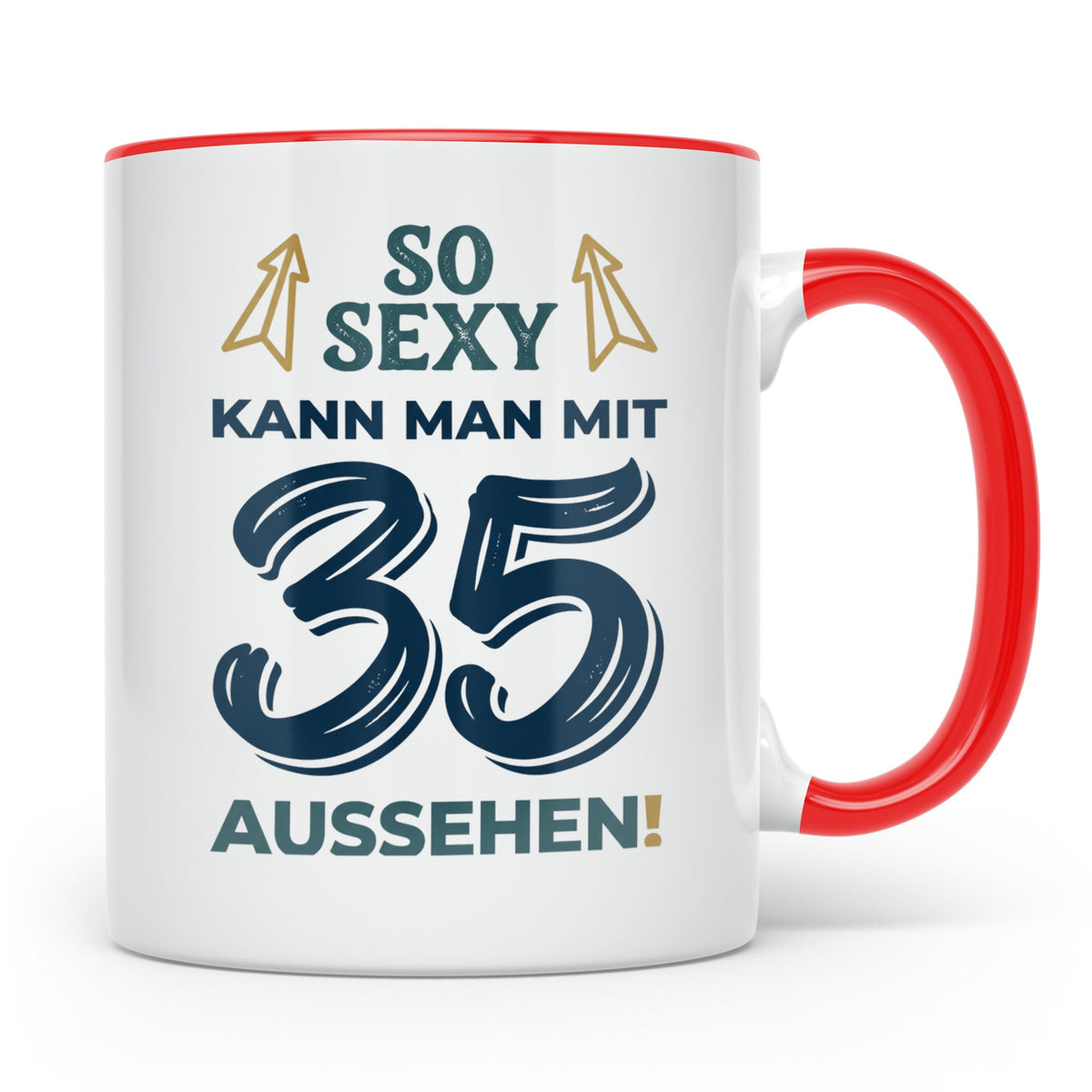 Tasse 35. Geburtstag So Sexy kann man mit 35 aussehen | Gesc – Rot [farbe:rot]