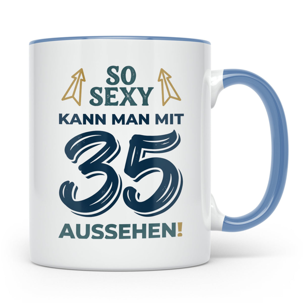 Tasse 35. Geburtstag So Sexy kann man mit 35 aussehen | Gesc – Blau [farbe:blau]