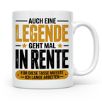 Rente Legende Tasse - Renteneintritt Geschenkidee für Kolleg – Weiß [farbe:weiß]