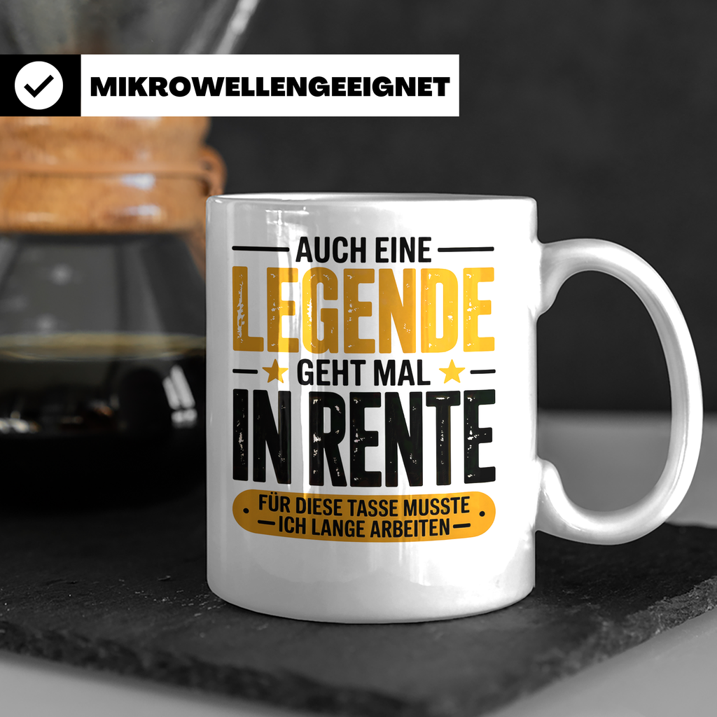 Rente Legende Tasse - Renteneintritt Geschenkidee für Kolleg – Weiß [farbe:weiß]