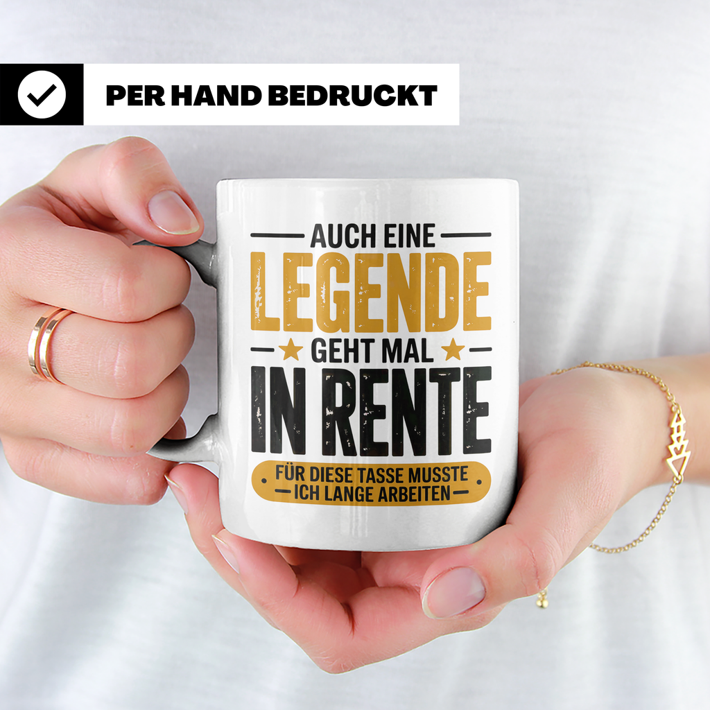 Rente Legende Tasse - Renteneintritt Geschenkidee für Kolleg – Weiß [farbe:weiß]