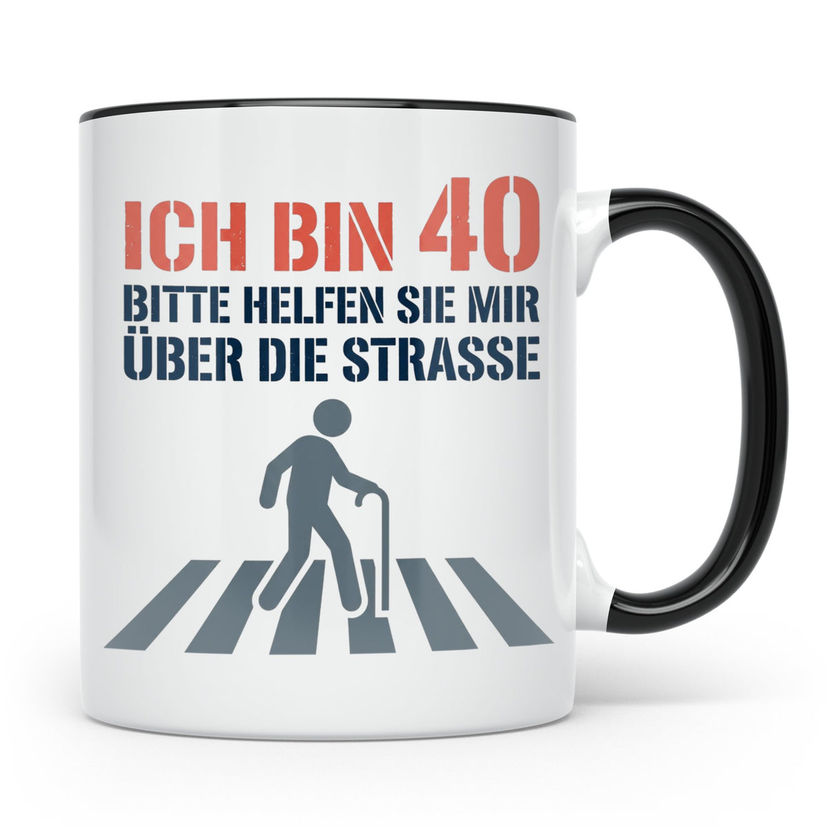 40. Geburtstag Tasse lustig Mann Frau | Geschenkidee zum Vie – Schwarz [farbe:schwarz]