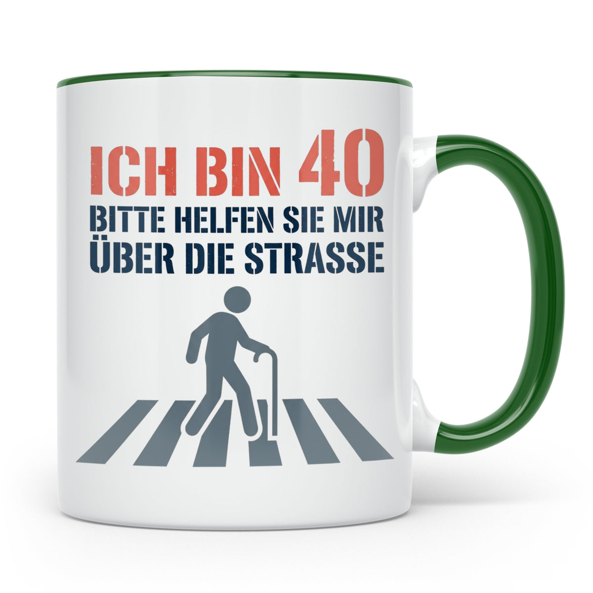 40. Geburtstag Tasse lustig Mann Frau | Geschenkidee zum Vie – Grün [farbe:grün]