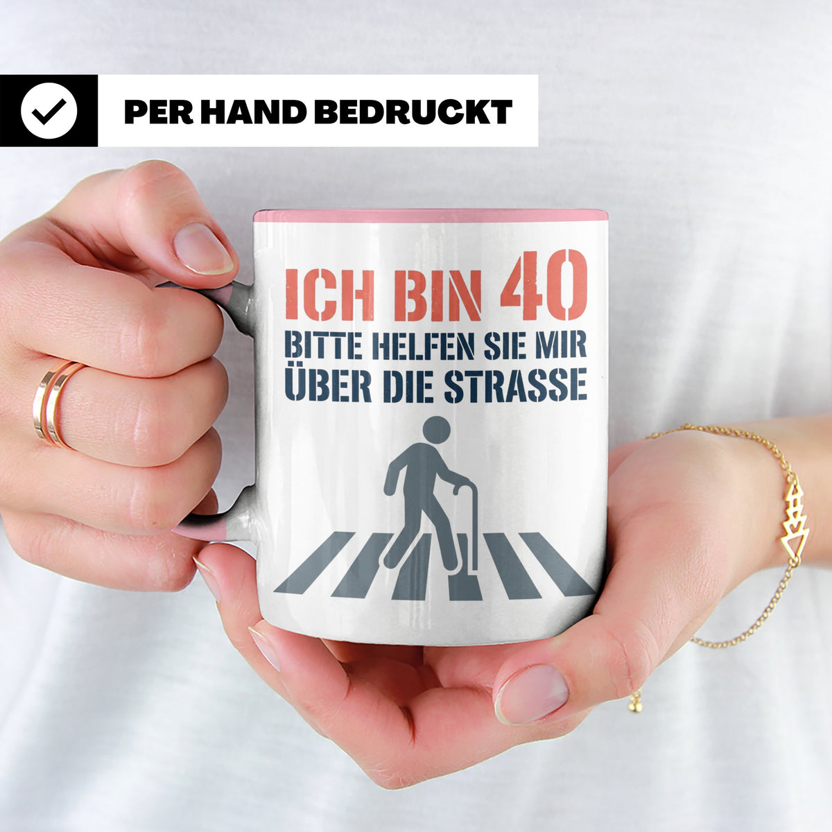 40. Geburtstag Tasse lustig Mann Frau | Geschenkidee zum Vie – Rosa [farbe:rosa]