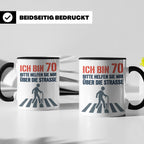 Tasse 70. Geburtstag lustig Ich bin 70 helfen Sie mir, Gesch – Schwarz [farbe:schwarz]