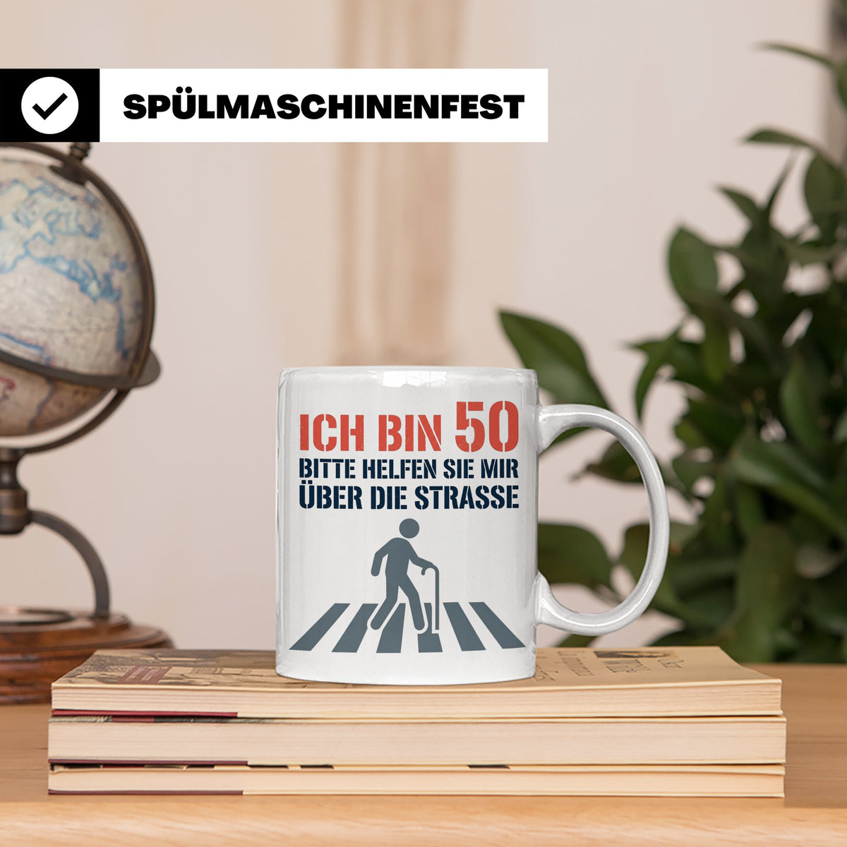 50. Geburtstag Tasse lustig mit Spruch, Geschenkidee für Män – Weiß [farbe:weiß]
